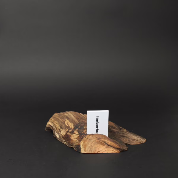 Vistienkarten halter in naturbelassener Form, mit Nur für Visitenkarten und Stifthalter. Erle