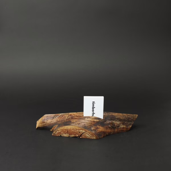 Vistienkarten halter in naturbelassener Form, mit Nur für Visitenkarten und Stifthalter. Erle
